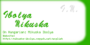 ibolya mikuska business card